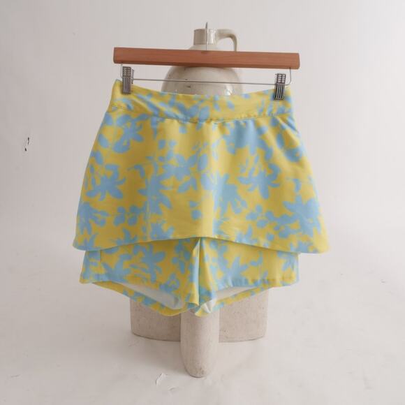 3LL by Danielle Batille | summer shorts skirt high waisted tropical printed med - Picture 2 of 6
